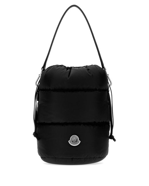 Moncler Black Nylon Caradoc Bucket Bag