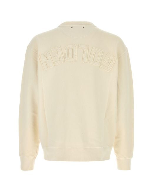 Golden Goose Deluxe Brand Natural Boxi Sweatshirt Cotton Fl for men