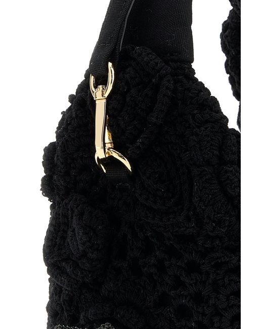 Ganni Black Crochet Handbag