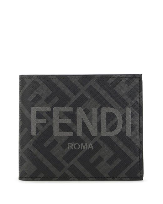 Fendi Fabric Bifold Wallet Fe in Black for Men Lyst UK