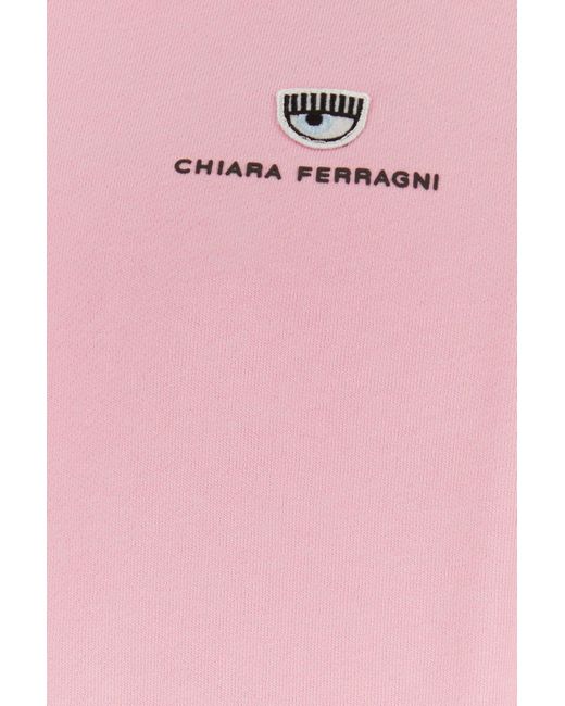 Chiara Ferragni Pink Cotton Sweatshirt