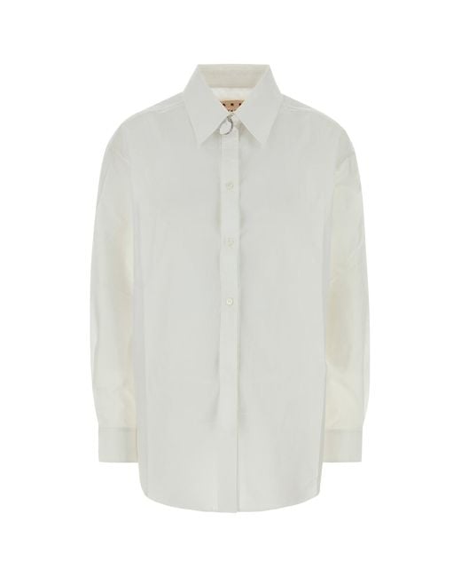 Marni White Regular Solid Shirt
