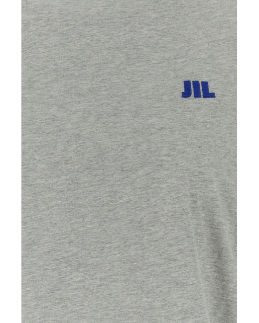 Jil Sander Gray Cotton T-Shirt