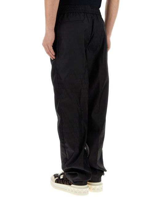 Valentino Garavani Black Toile Iconographe Chino Pant for men