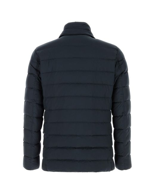 Herno Navy Blue Polyester Down Jacket for men