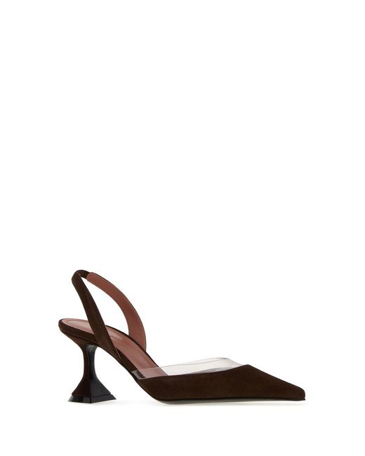 AMINA MUADDI Brown Suede Lara Pumps