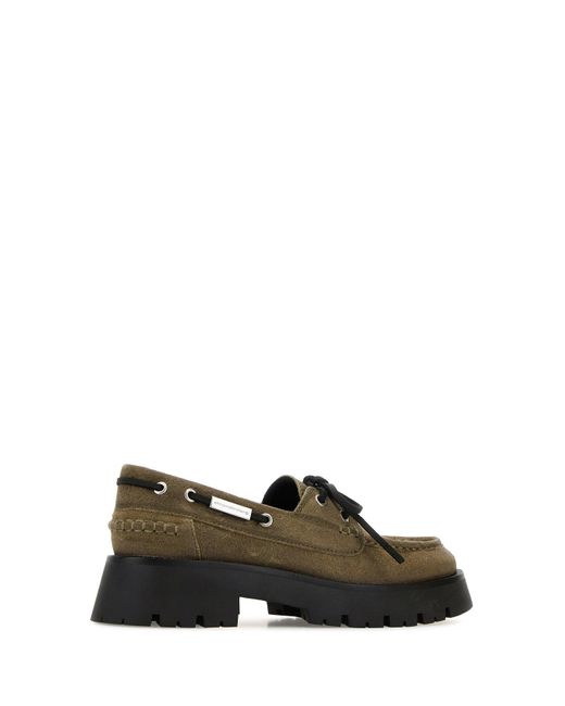 Mocassini Carson in pelle scamosciata kaki di Alexander Wang in Multicolor