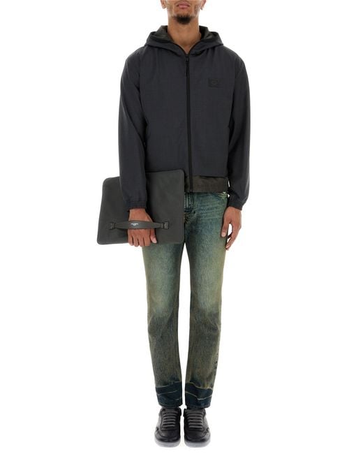 Dolce & Gabbana Black Charcoal Stretch Wool Blend Jacket for men