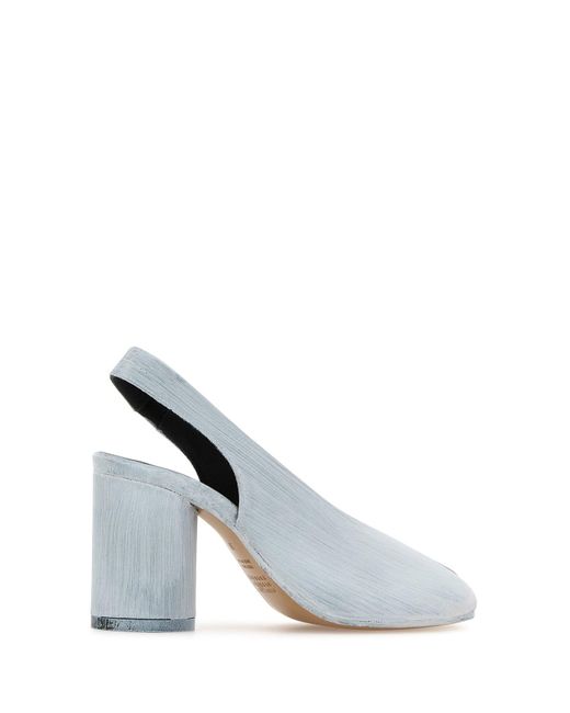 Scarpe con tacco in pelle bianca di MM6 by Maison Martin Margiela in White