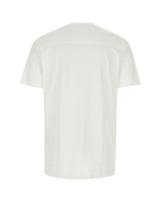 T-shirt in cotone bianco di Jil Sander in White da Uomo