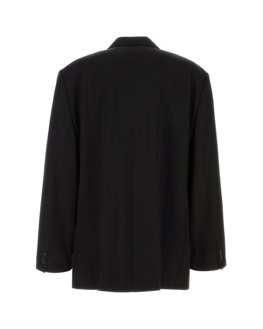 Balenciaga Black Wool Oversize Blazer for men