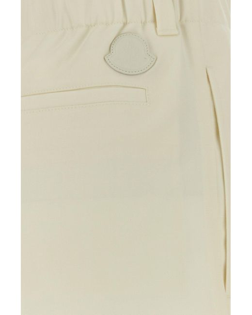 Moncler White Cream Wool Pant
