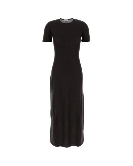 Ferragamo Black Salvatore Dark Cashmere Blend Dress