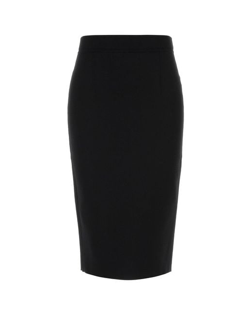 Tom Ford Black Stretch Viscose Blend Skirt