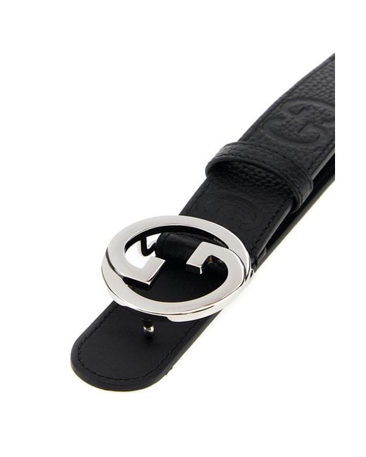 Gucci white store belt mens
