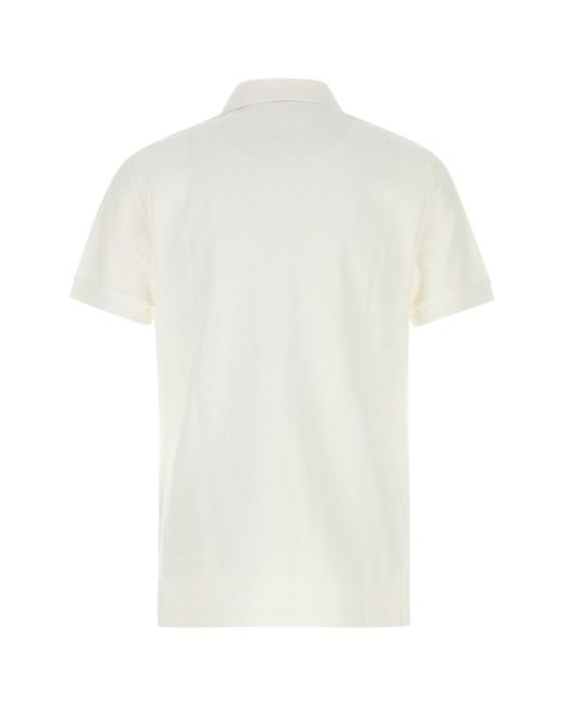 Burberry White Solo Polo for men