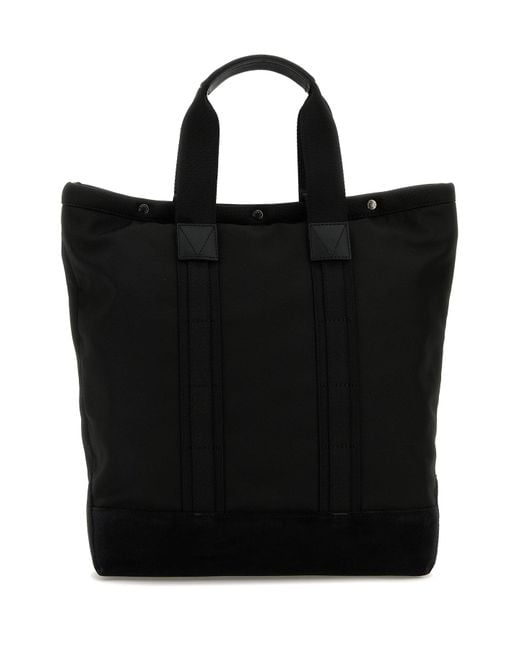 Borsa shopping in tela nera di Moncler in Black da Uomo