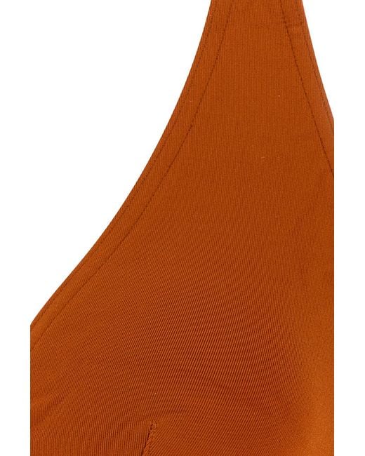 Eres Brown Orange Stretch Nylon Noctambule Bikini Top