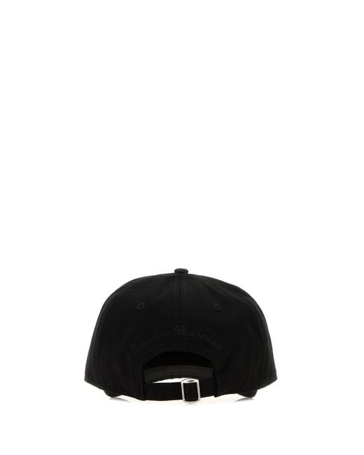 DSquared² Black Cotton Baseball Cap for men