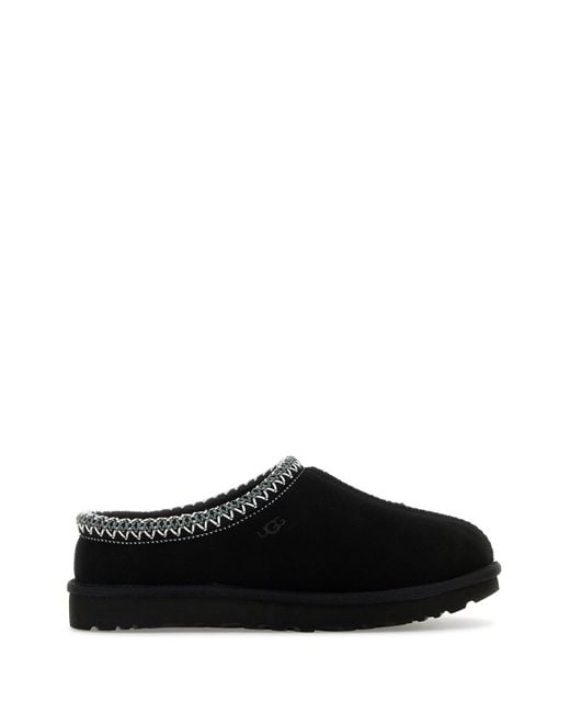 Ugg Black Suede Tasman Slippers