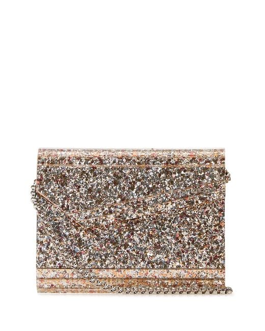 Jimmy Choo Gray Embellished Acrylic Candy Clutch