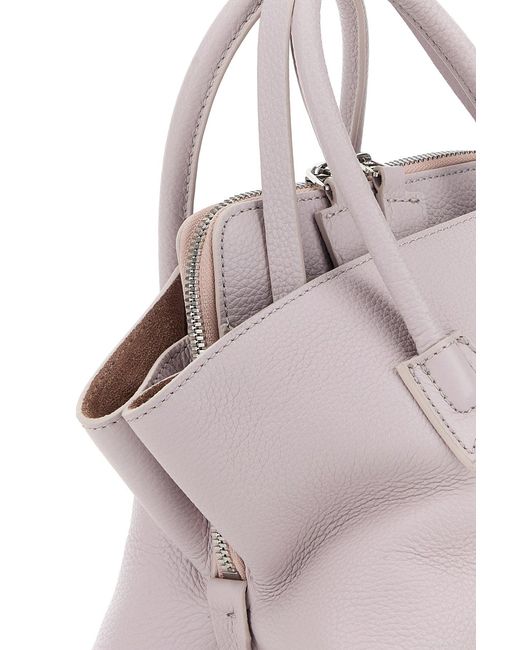 The Attico Pink Lilac Leather Mini La Passeggiata Handbag