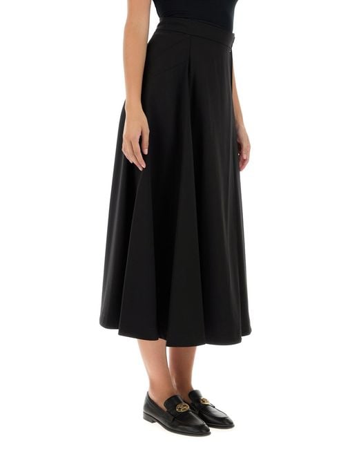 Burberry Black Twill Skirt