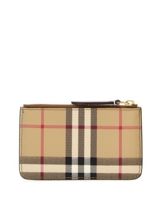 Portacarte in e-canvas stampato di Burberry in Natural