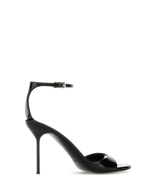 Paris Texas Black Leather Lidia Sandals