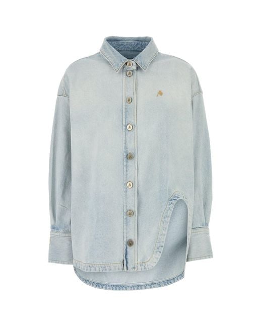Camicia oversize in denim di The Attico in Blue