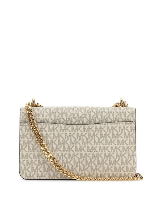 Borsa a spalla Claire stampata in tela e pelle di Michael Kors in Multicolor