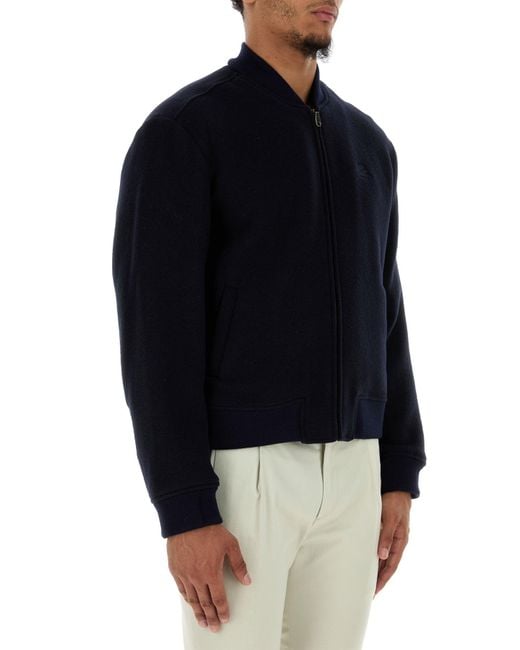 Etro Midnight Blue Wool Blend Bomber Jacket for men