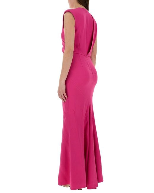 Givenchy Pink Fuchsia Stretch Crepe Dress