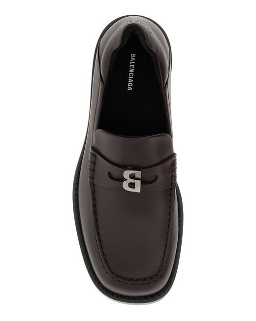 Balenciaga Black Dark Leather Comfy Loafers