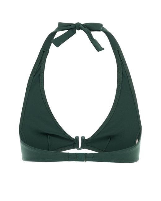 Eres Dark Green Stretch Nylon Noctambule Bikini Top