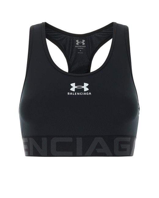 Reggiseno X Under Armour® in jersey tecnico nero di Balenciaga in Black
