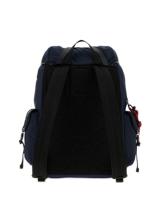 DSquared² Blue Dsquared Fabric Backpack for men