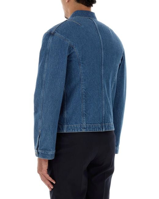 Jil Sander Blue Regular Denim Jacket for men
