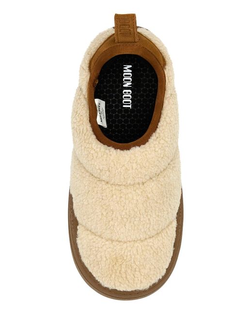 Slip on MB Park Puffer in teddy sabbia di Moon Boot in Brown