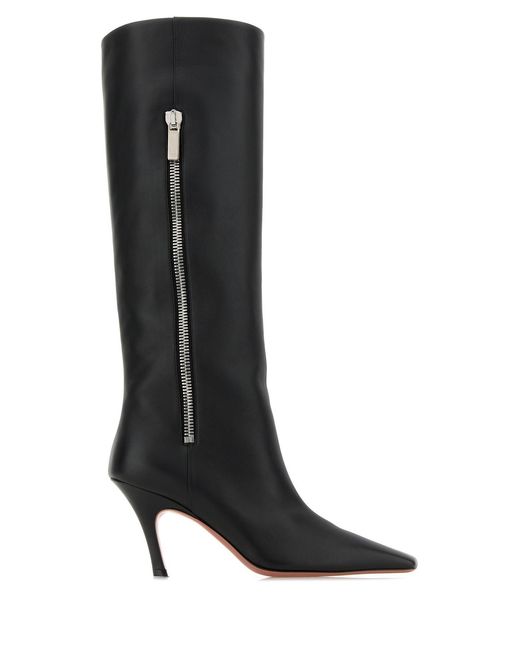 AMINA MUADDI Black Leather Mona Boots