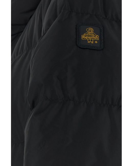 Refrigiwear Black Quilted Nylon Carol Down Jacket