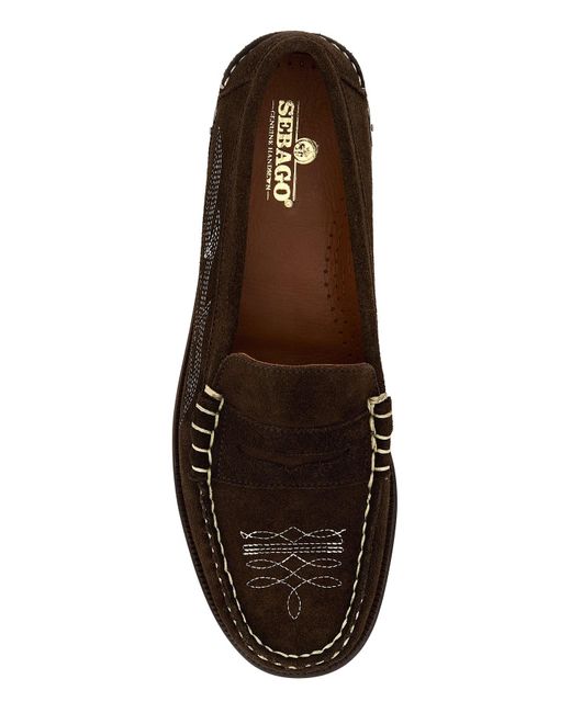 Sebago Chocolate Suede Dan Dallas Loafers for Men | Lyst