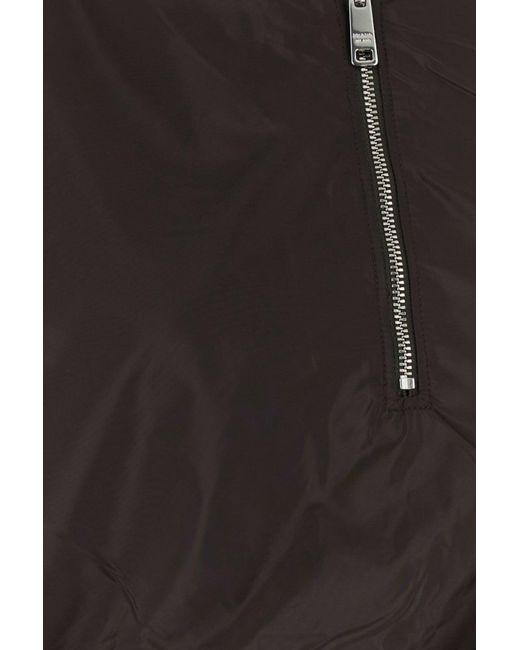 Felpa reversibile in cotone marrone di Prada in Black