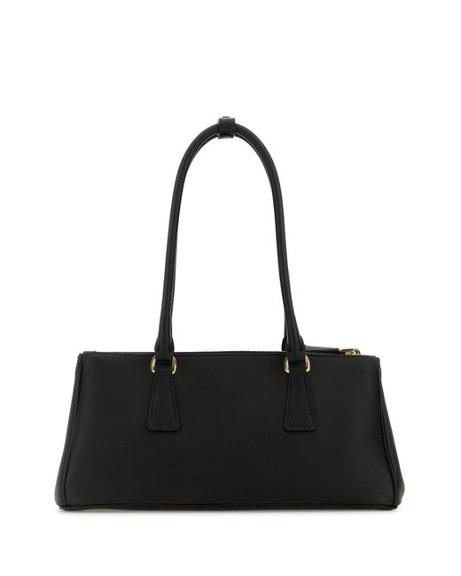Borsa a spalla in pelle nera di Prada in Black