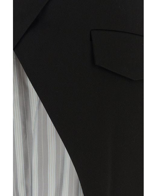 NAMACHEKO Black Multicolor Cupro And Wool Tidan Bermuda Shorts for men