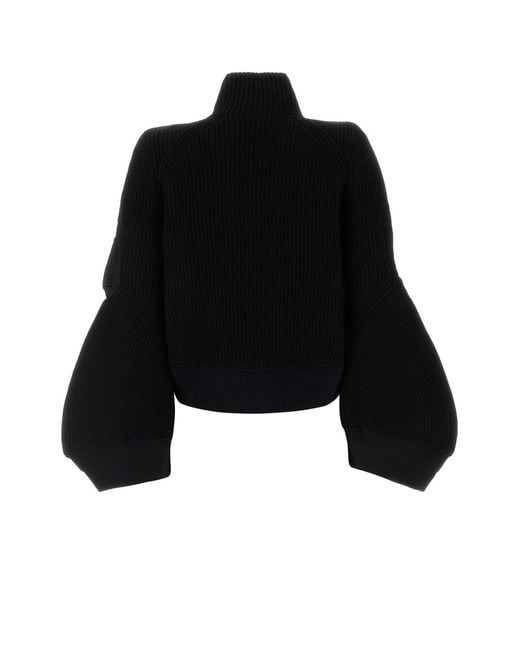Sacai Black Wool Cardigan