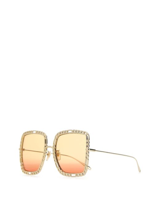 Occhiali da sole in metallo oro di Gucci in Multicolor