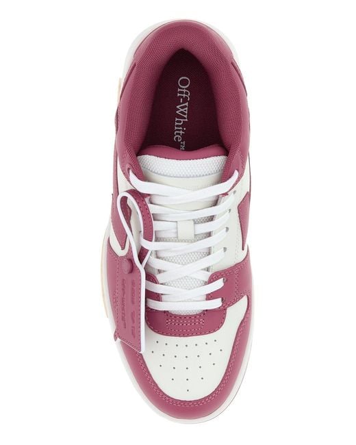Off-White c/o Virgil Abloh Pink Two-tone Leather Out Of Office Sneakers