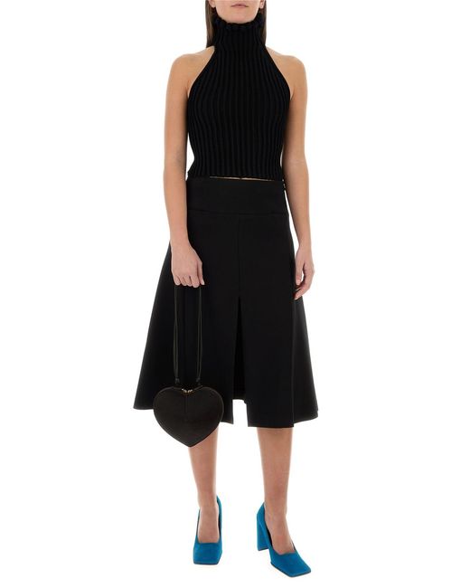 Alaïa Black Stretch Polyester Blend Skirt