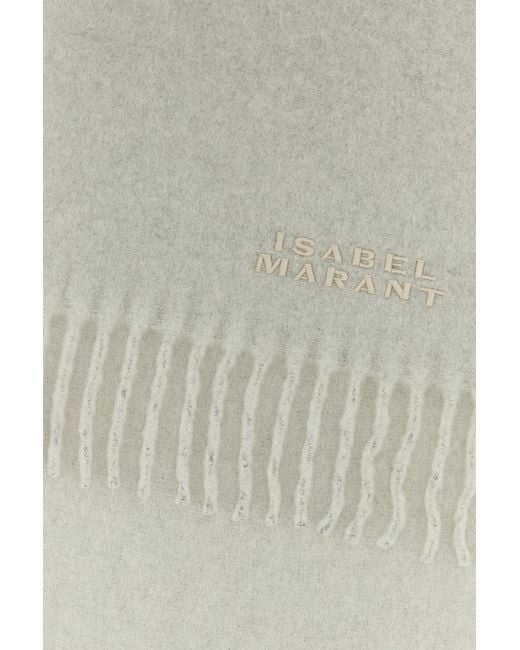 Isabel Marant White Light Alpaca Blend Firny Scarf